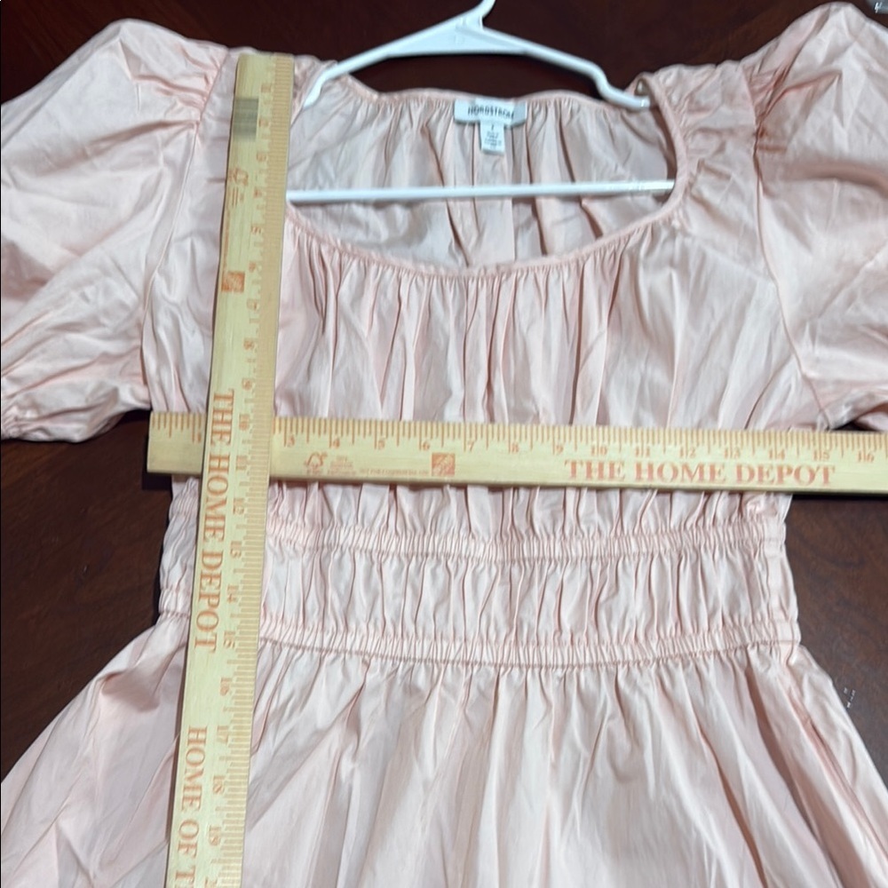Nordstrom Peach and Pink Puff Sleeve Dress - Picture 12 of 13